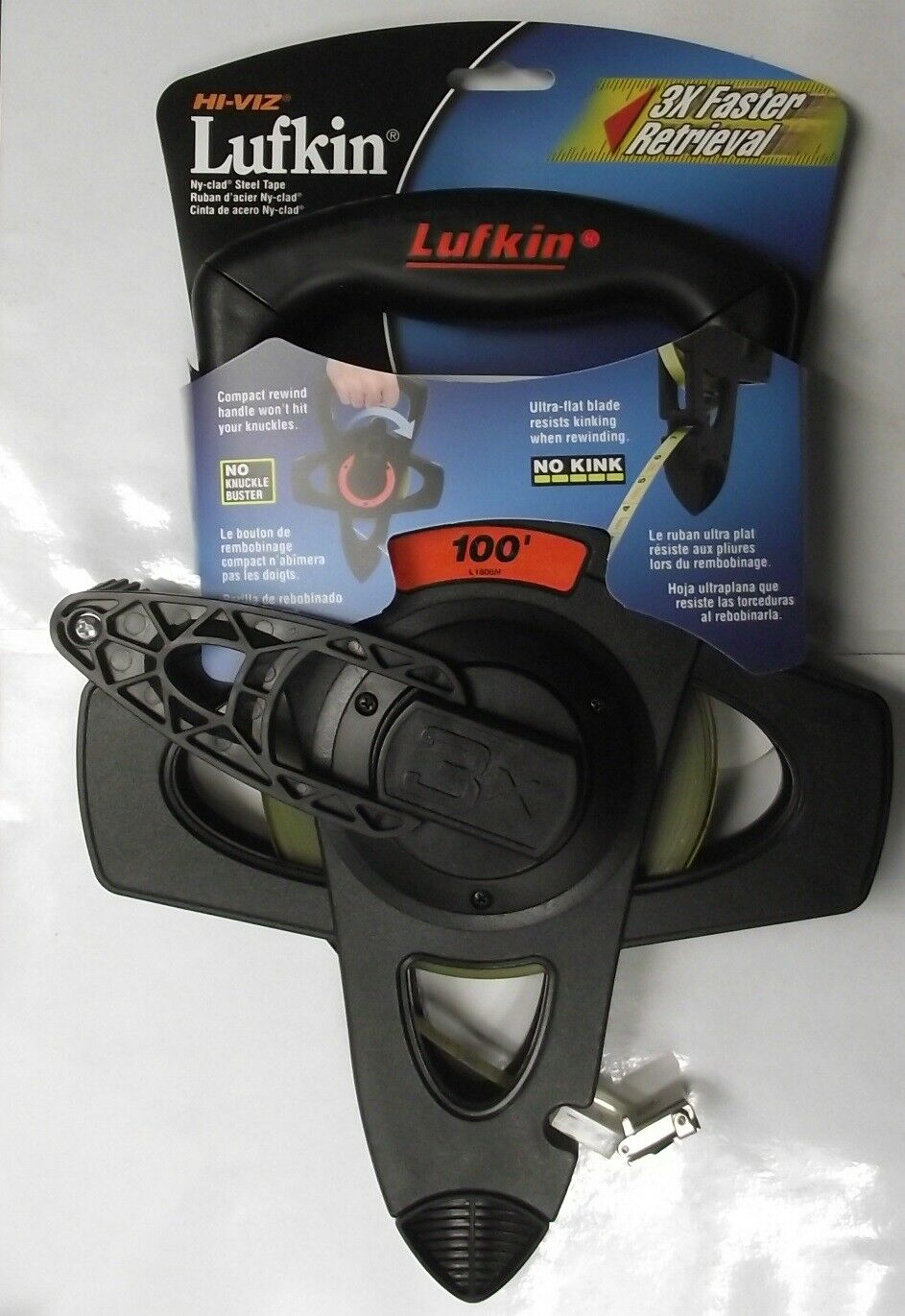 Lufkin L1806N 100 ft. Nyclad Open Steel Tape