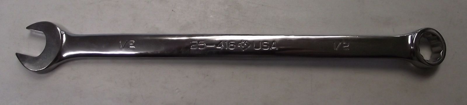 Armstrong 25-416 1/2" Full Polish Extra Long Pattern Combination Wrench 12 Point
