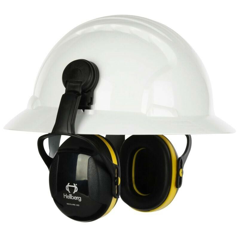 Hellberg Secure 2 263-42202 Full Brim Hard Hat Mount Passive Ear Muff NRR 24