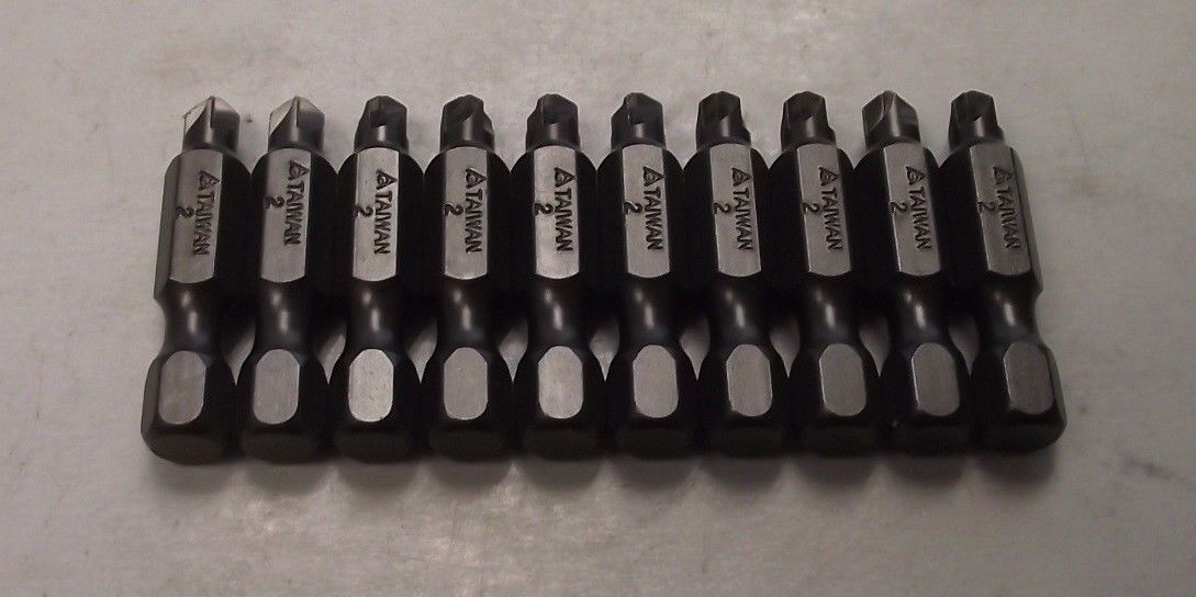 Geta A9TS2 1/4" Hex Drive Power Screw Bit Tips #2 TS 10pcs.