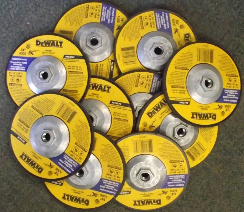 Dewalt DW8465H 6" x 1/4" x 5/8"-11 Stainless Grinding Wheels 10pcs.