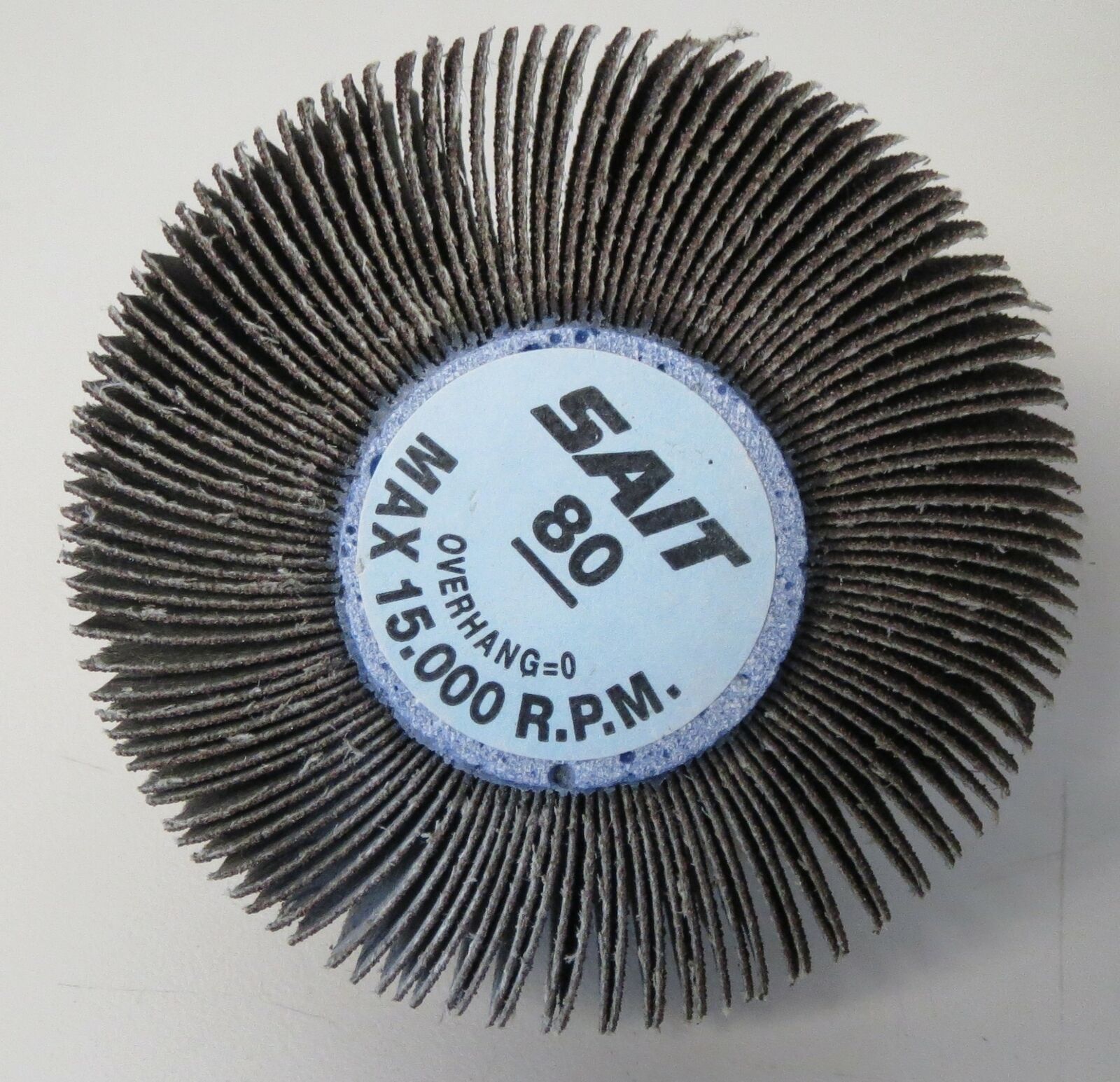 Sait 70101 3" x 1" x 1/4" 80 Grit Straight Mandrel Flap Wheel Italy (1 Piece)