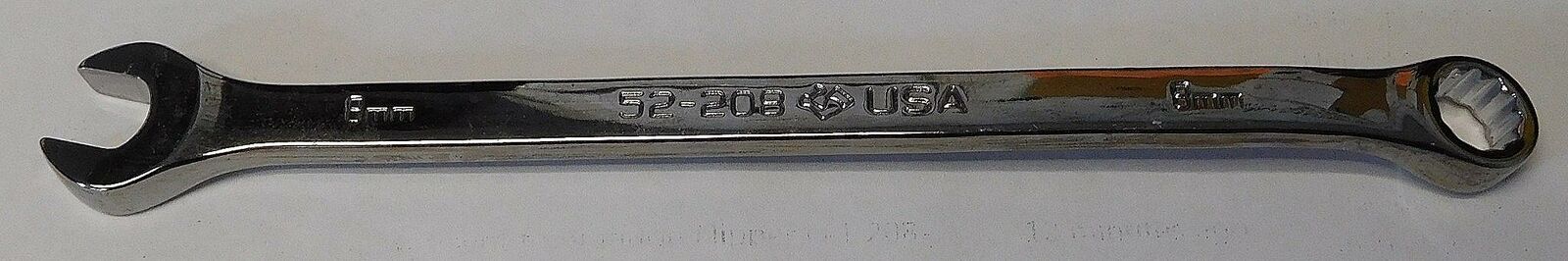 Armstrong 8mm Full Polish Long Pattern Combination Wrench 12 Point USA 52-208