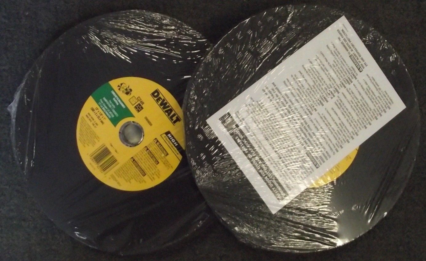 DeWalt DW8026L Cut-Off Wheel 12” x 1/8” x 1” Concrete Masonry Wheel 10pcs
