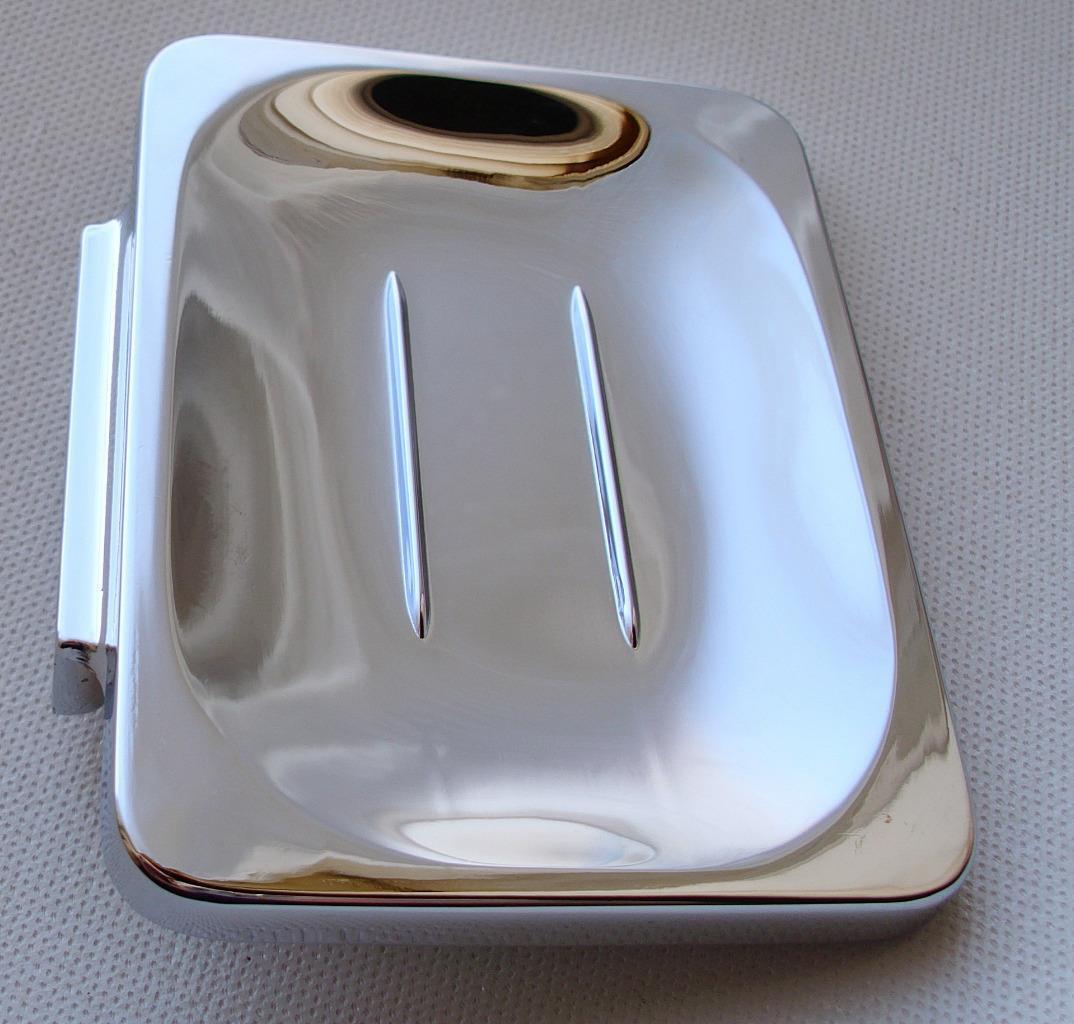 Taymor 01-206 Chrome Bathroom Kitchen Ribbed Soap Dish Tray