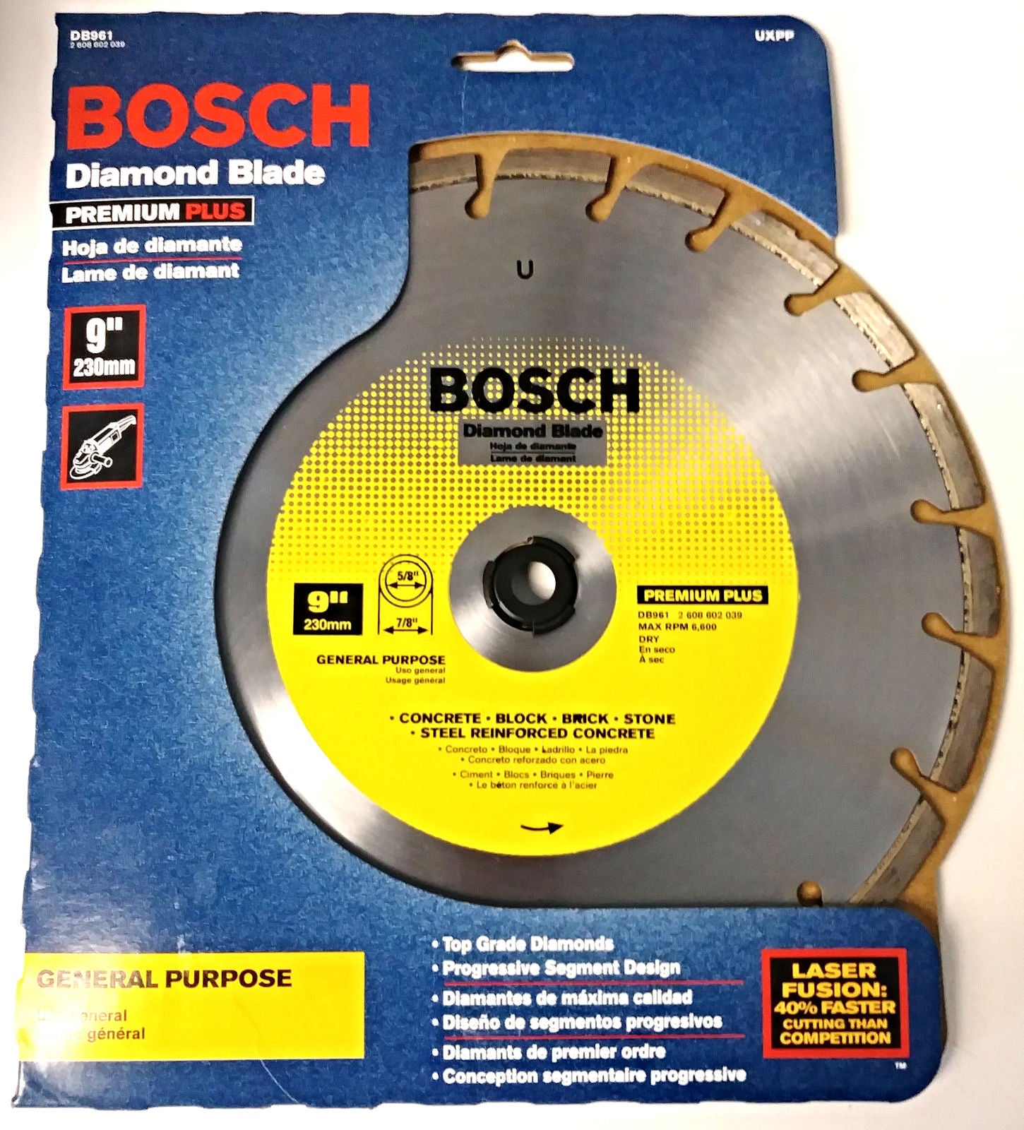 Bosch DB961 9" Premium Plus General Purpose Diamond Blade Switzerland