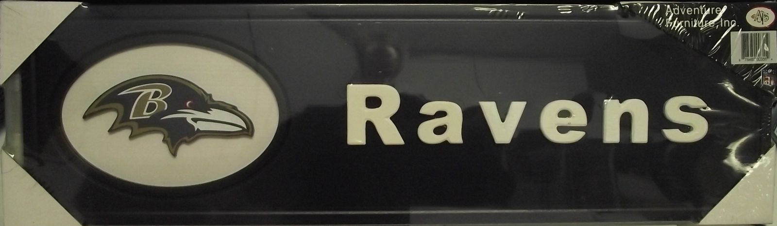 Adventure Furniture NFL Baltimore Ravens 6-5/8" x 24" Team Name Plaque 00355