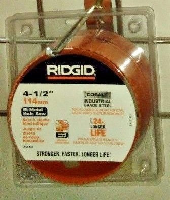 Ridgid 4-1/2" 7078 Holesaw Bi-Metal Cobalt Industrial Grade Steel