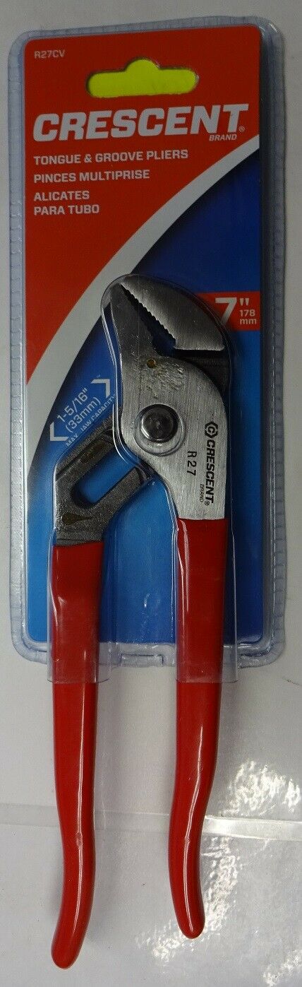Crescent R27CV 7"Alloy Steel Tongue & Groove Pliers Straight Jaw