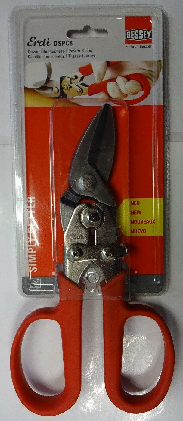 Bessey D-SPC8 Super Power 1-3/4" Cut Capacity 8-1/2" Offset Tinner's Snip