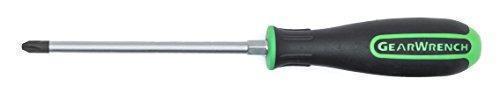 Gearwrench 82698 #3 x 6" Phillips Green Dual Material Screwdriver with Hex Bolst