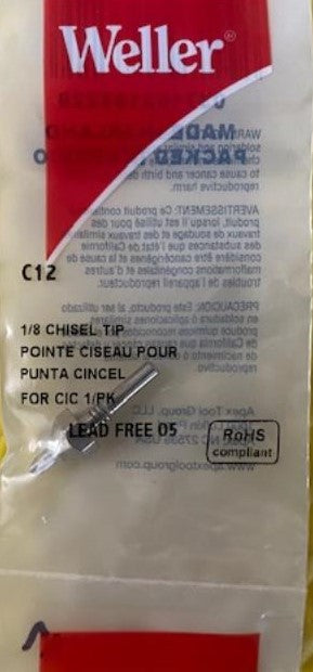 Weller C12 1/8" Chisel Tip Soldering Tip Ireland