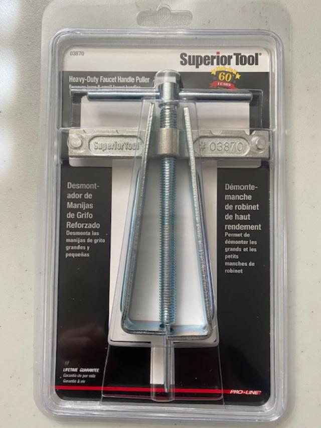 Superior Tool Heavy-Duty Faucet Handle Puller 03870