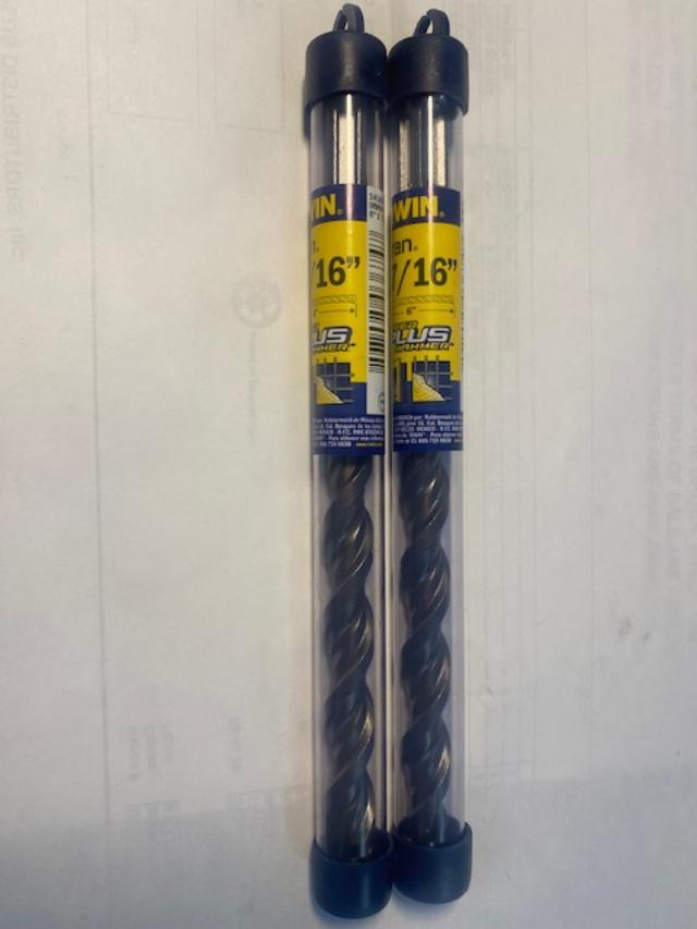 Irwin 14167 7/16" x 6" Speedhammer Plus SDS Drill Bits 2pcs.