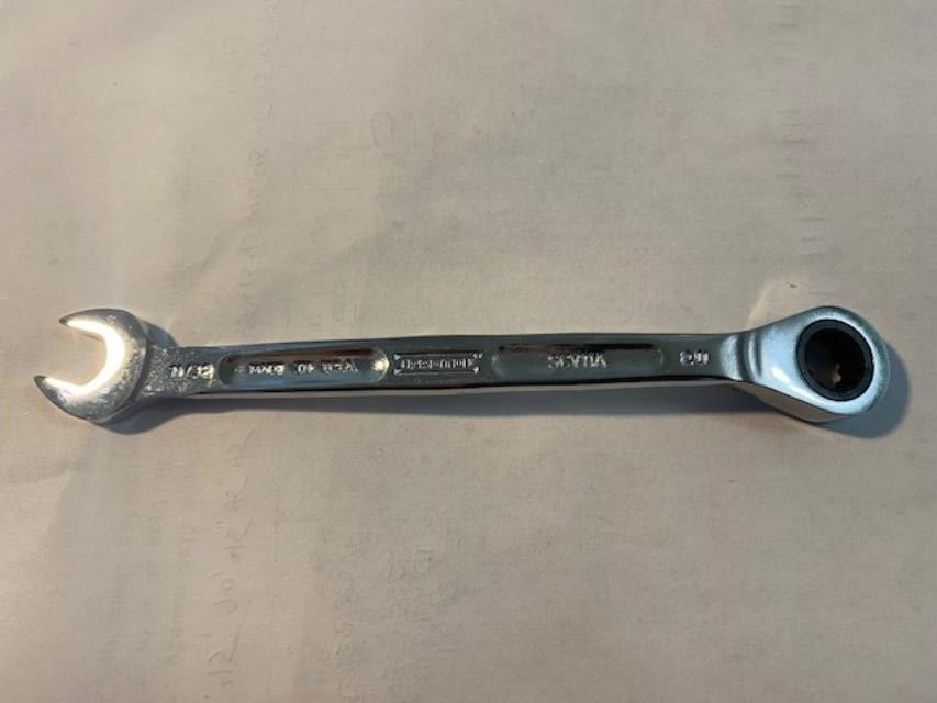 Proto JSCV11A 11/32 #11 Spline Reversing Combination Ratcheting Wrench Full Polish 12 Pt USA