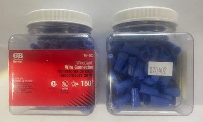 Gardner Bender 16-002 Wire Gard Blue Wire Connectors 2 Packs of 150 USA