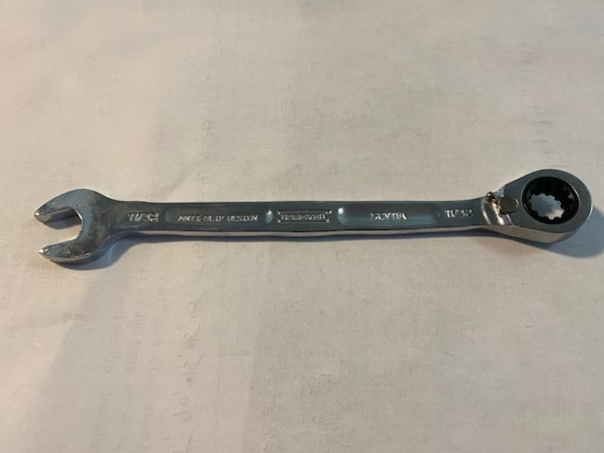 Proto JSCV11A 11/32 #11 Spline Reversing Combination Ratcheting Wrench Full Polish 12 Pt USA