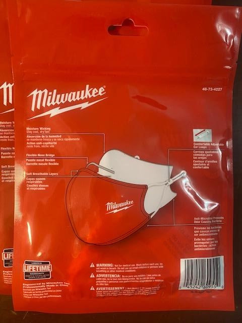 Milwaukee 2-layer Face Dust Mask Red