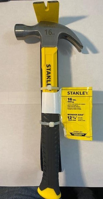 Stanley STHT54245 16oz Hammer And 12-3/4 Wonder Bar Pry Bar
