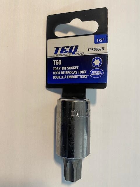 TEQ Correct TP80667N Professional 1/2" Drive Torx Bit Socket T-60