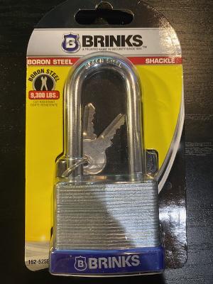 BRINKS 50mm Laminated Boron Steel Keyed Padlock With 2-1/2” Shackle 162-52591