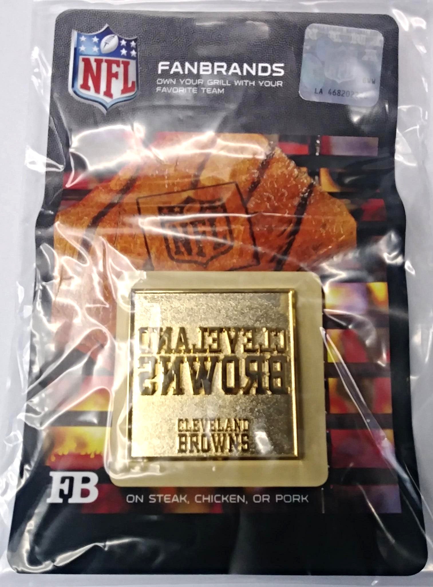 FanBrand NFL Team Logo Branding Plate for Barbecue or Grill