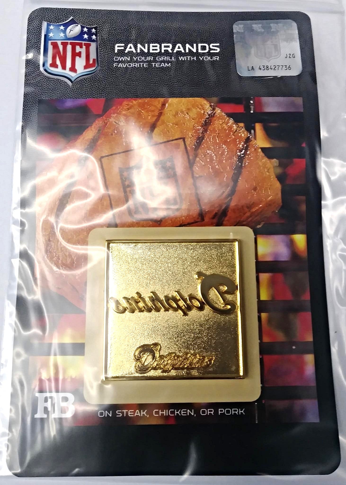 FanBrand NFL Team Logo Branding Plate for Barbecue or Grill