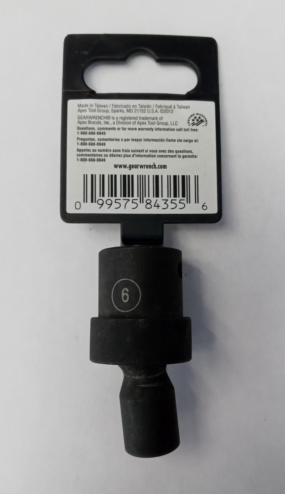 GearWrench Universal Impact Socket 3/8" Drive x 9mm 6pt 84355