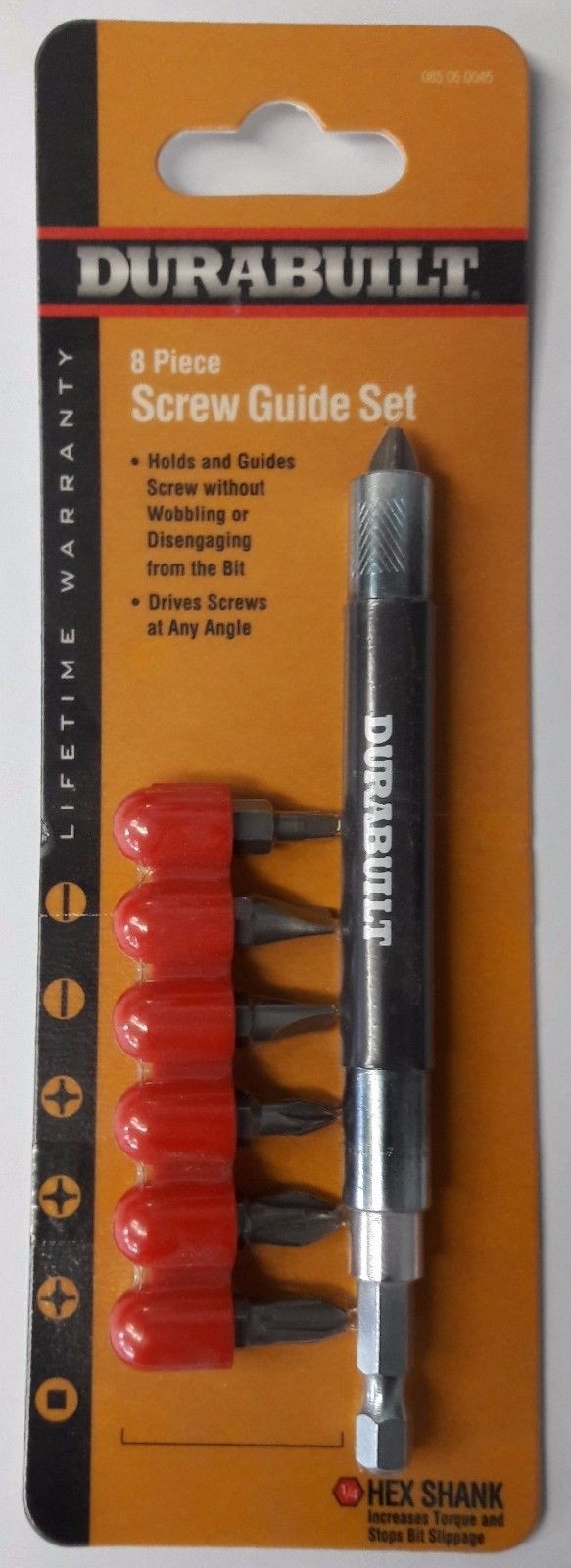 Durabuilt 085 06 0045 8 Piece 5" Magnetic Screw Guide Bit Set USA