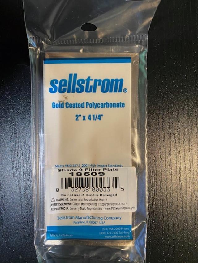 Sellstrom Gold Coated Polycarbonate Welding Filter Plates 2" x 4-1/4" 18509