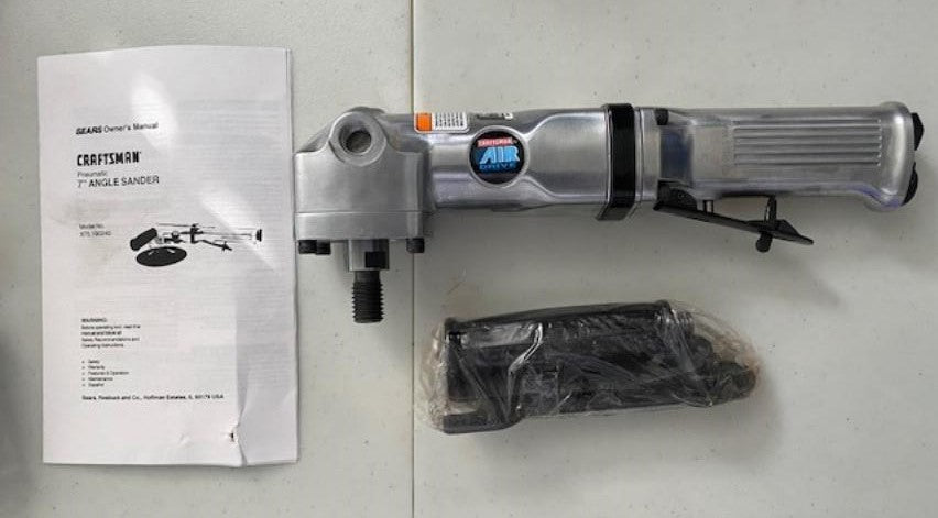 CRAFTSMAN 9-19024 Pneumatic 7" Angle Sander, Japan (CRACKED PAD)
