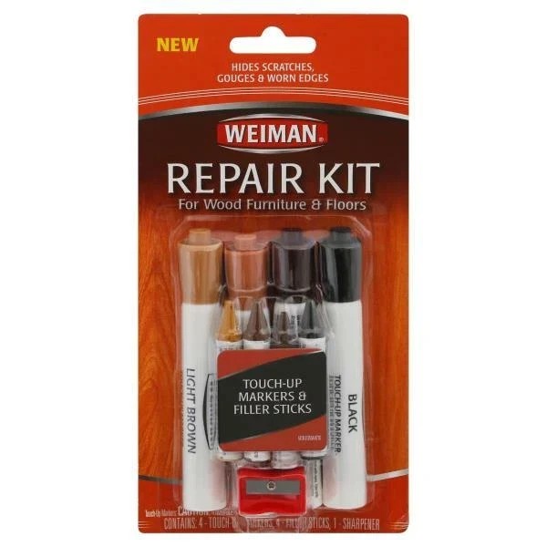 Weiman Wood Furniture & Floor Repair Restore Kit Scratch Chips Worn Edges