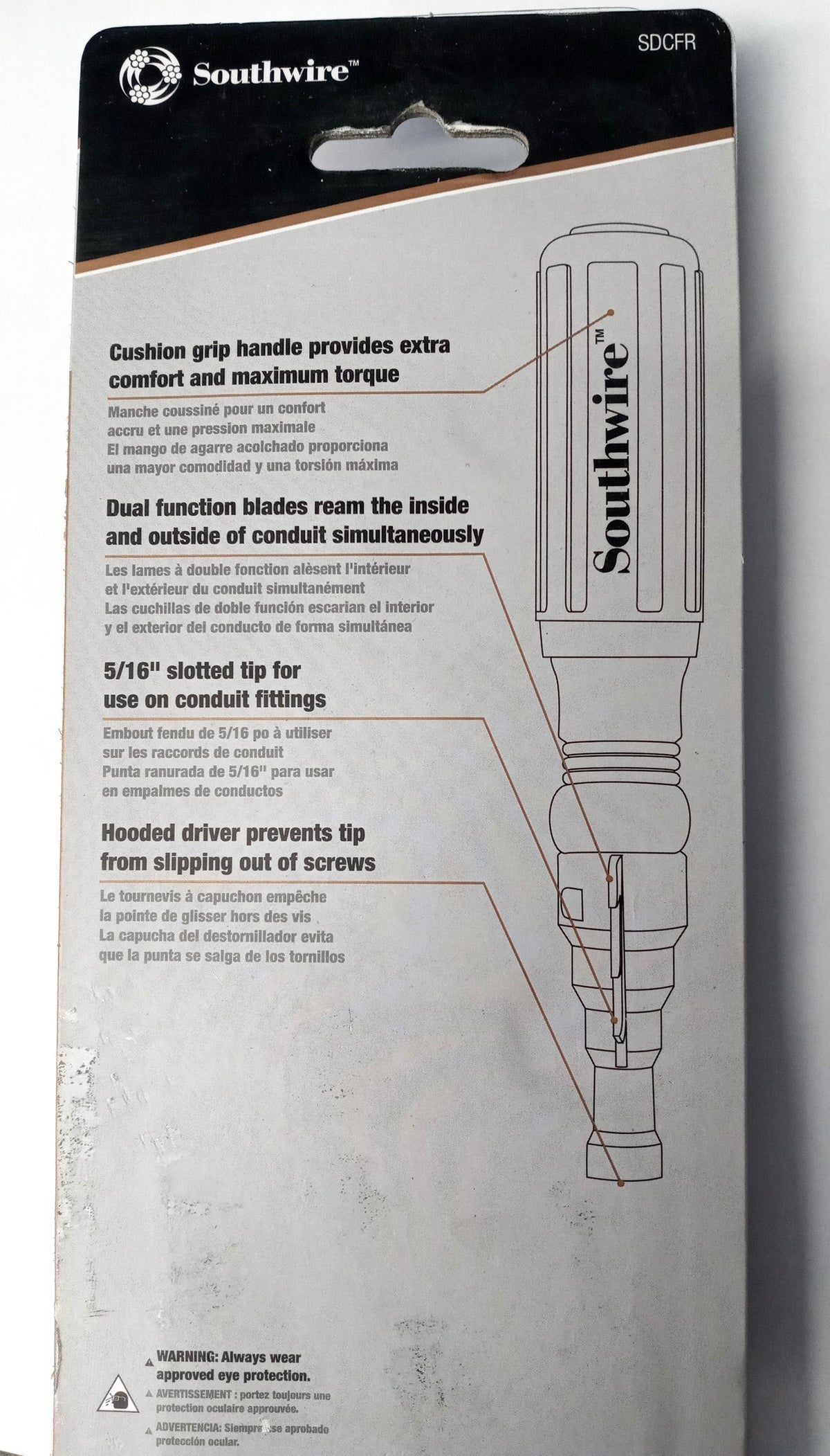 Southwire Tools SDCFR Conduit Fitting Reaming Screwdriver Heavy Duty