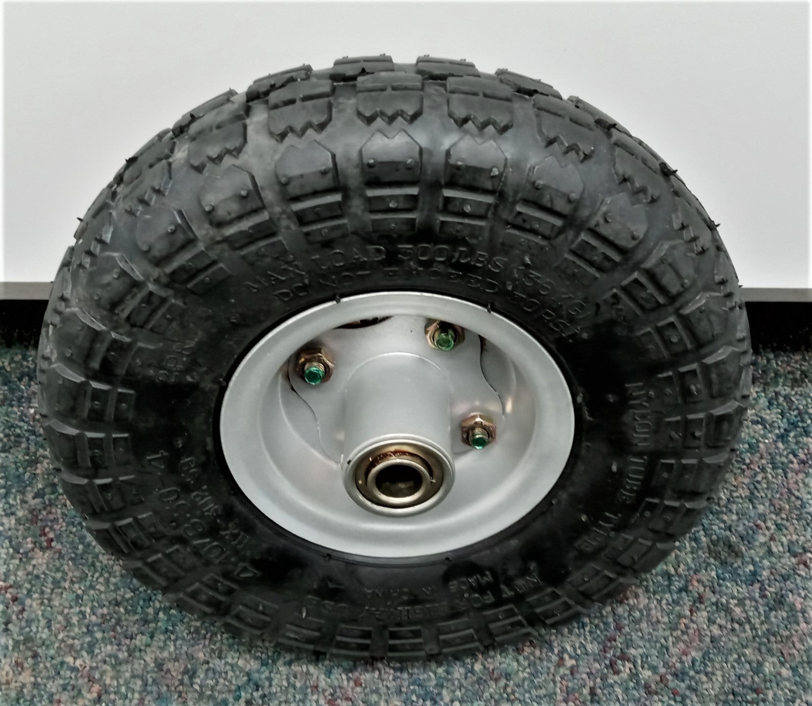 10"x3" Pneumatic Wheel 5/8" Axle 4.10/3.50-4 Hand Truck Wheelbarrow 1008