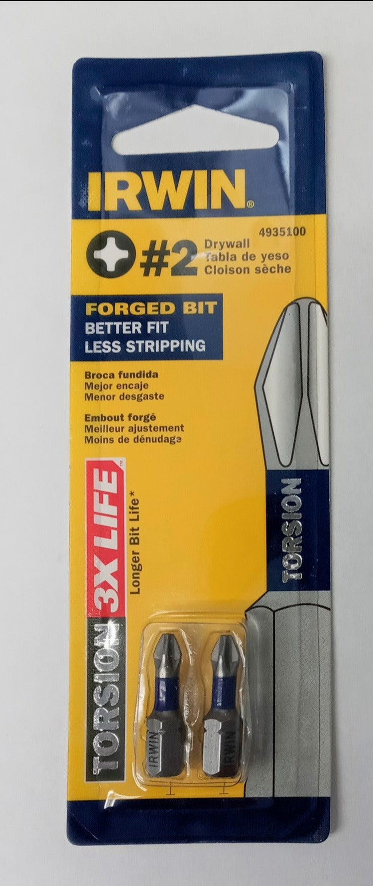 Irwin 4935100 Torsion #2 Phillips Drywall Screwdriver Bits