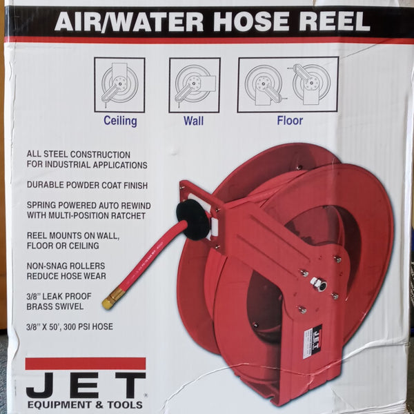 JET 426238 AHR-50 Steel Air or Water Hose Reel 3/8 x 50