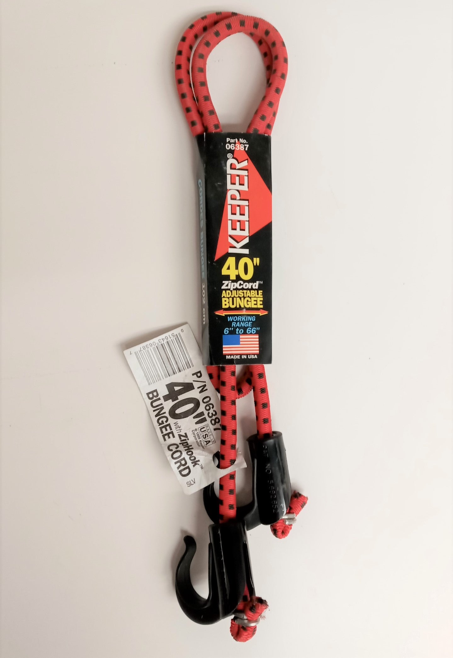 Keeper 06387 ZipCord 40" Adjustable Bungee (Assorted Colors) USA