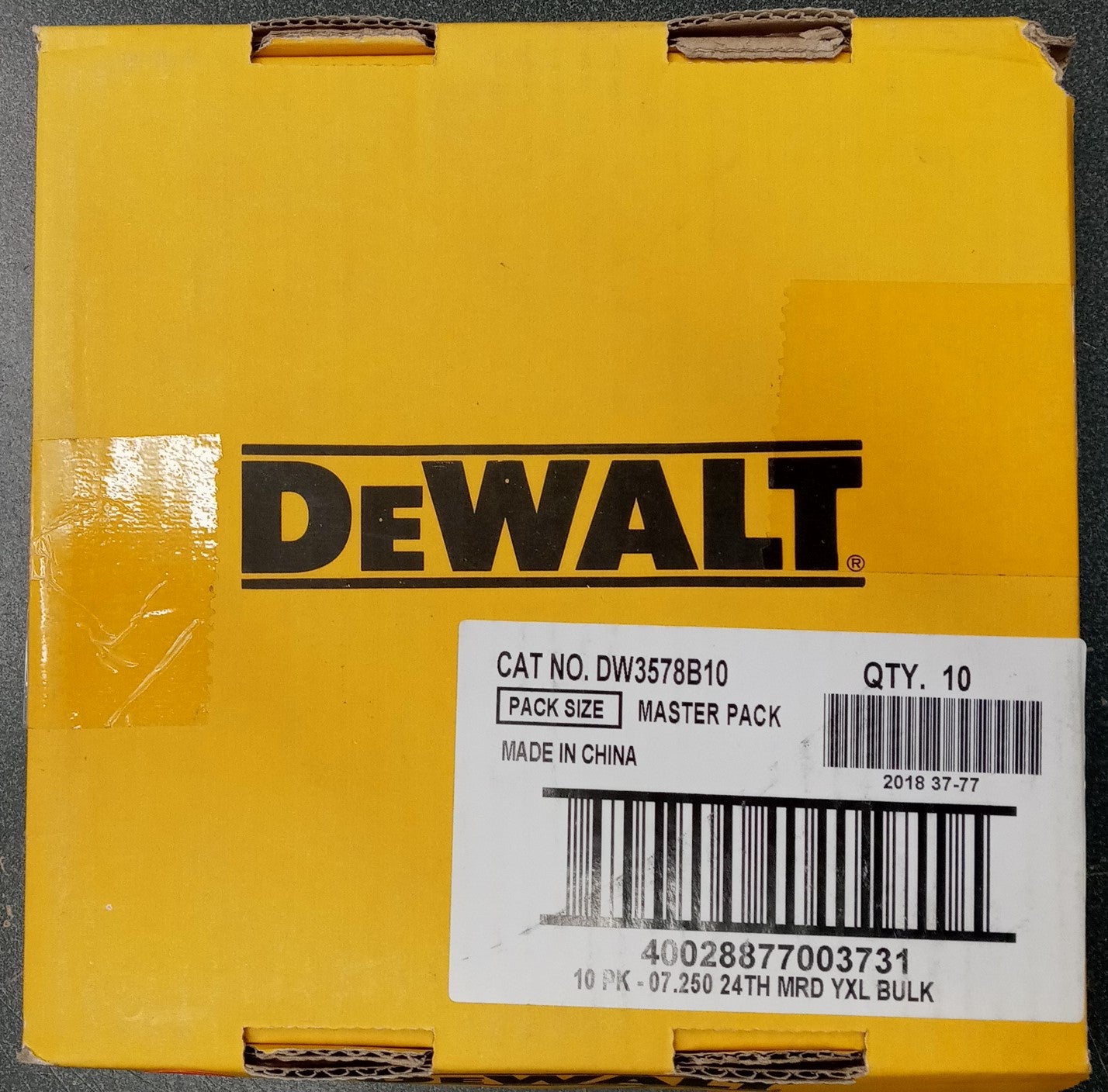 DeWalt DW3578B10 7-1/4" 24T Framing Saw Carbide Circular Saw Blade 10pcs
