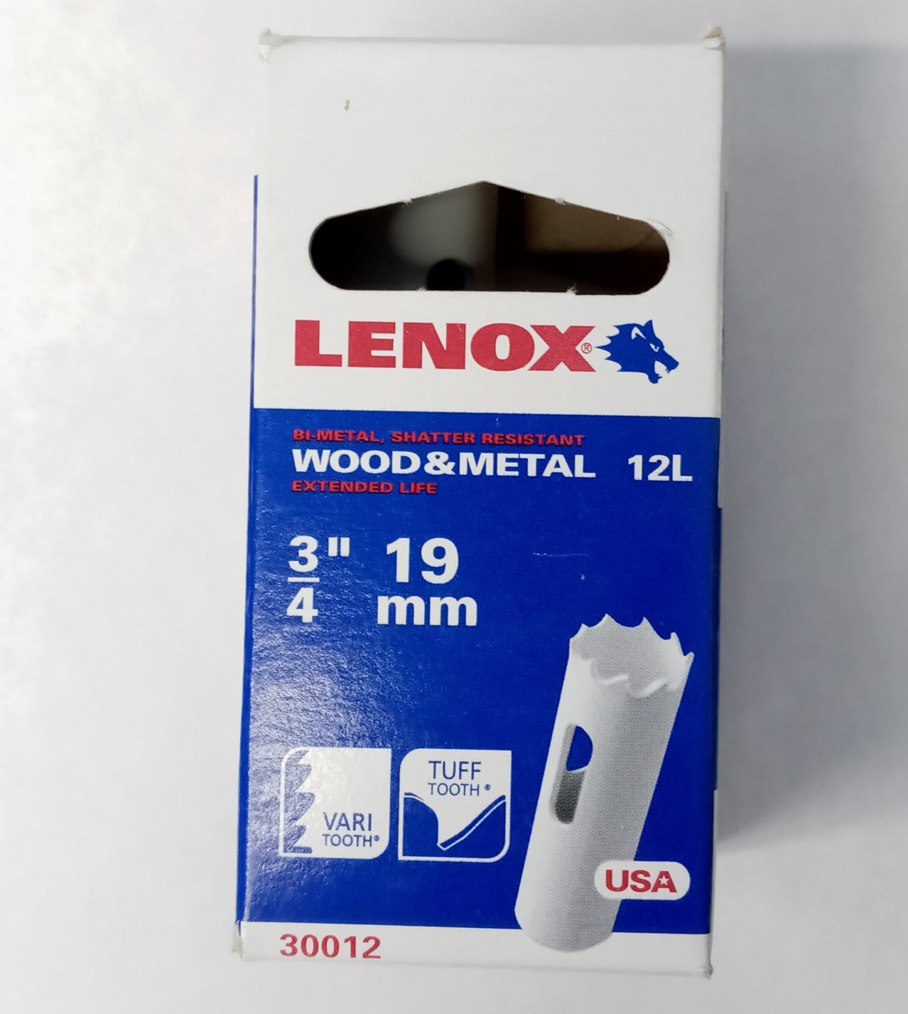 LENOX 30012  12L 3/4" Bi-metal Hole Saw USA