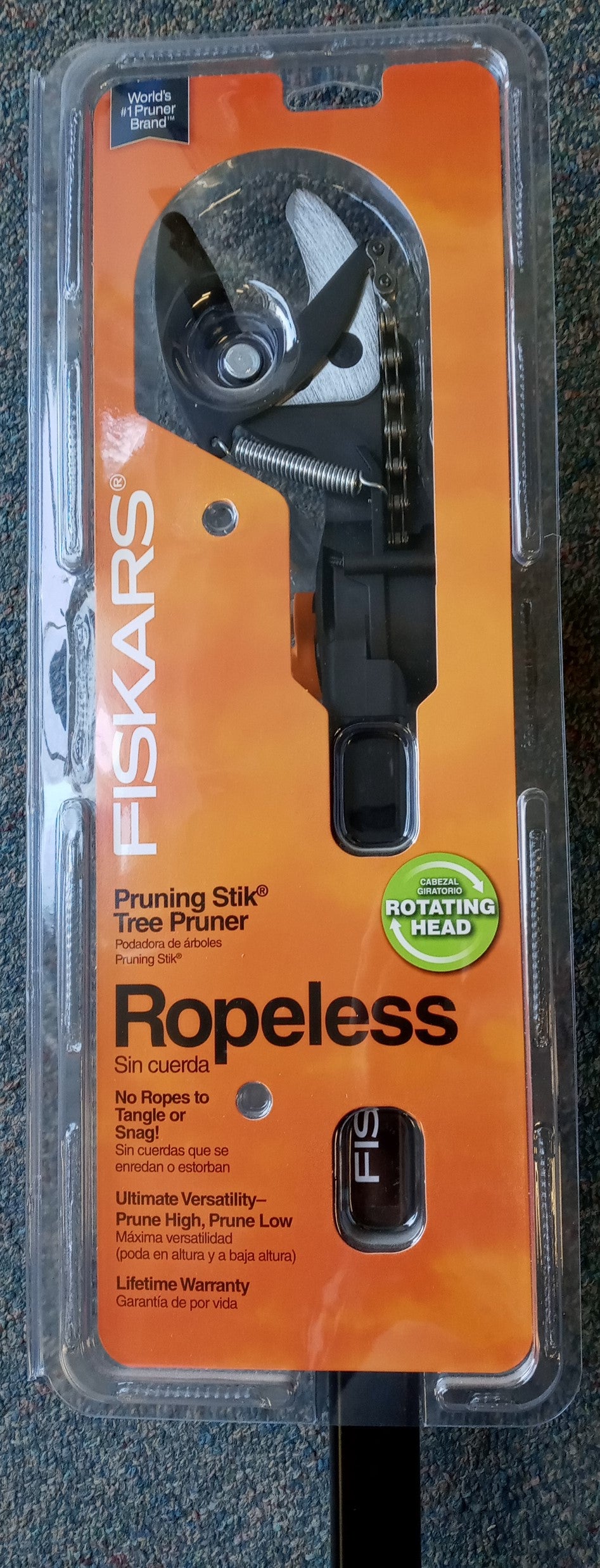 Fiskars 03-008738R1 5' Pruning Stik Tree Pruner Ropeless Rotating Head