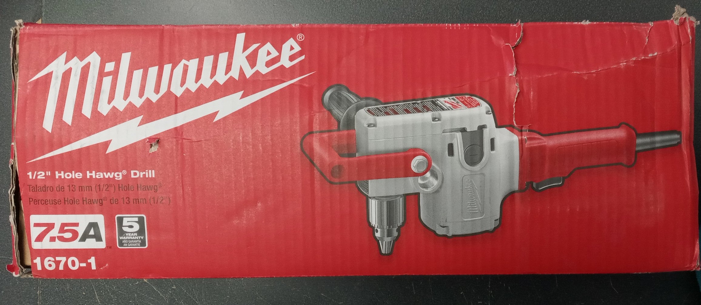 Milwaukee 1670-1 Corded 1/2" Hole Hawg Drill 7.5Amp 120V