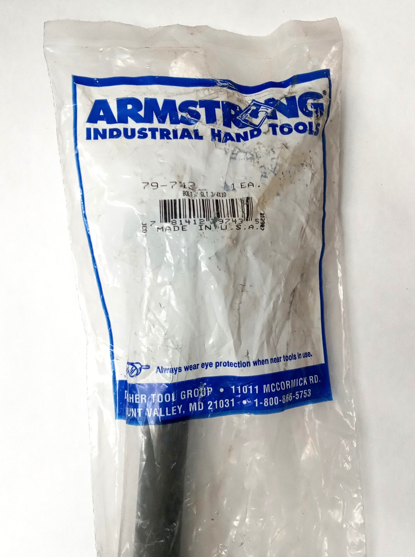 Armstrong 79-743 T-Slot Bolt 3/4" x 10" USA