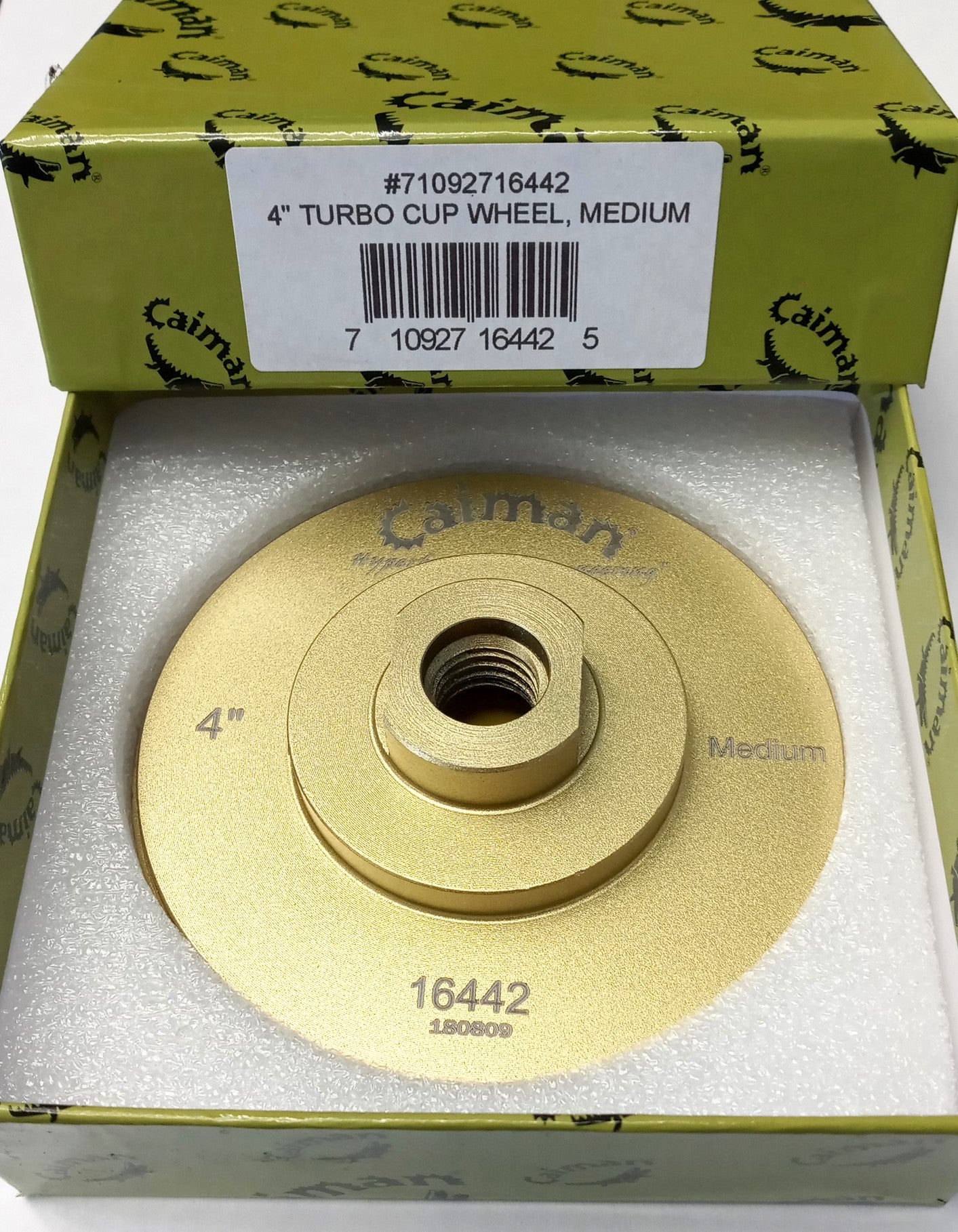 Caiman 16442 4" Turbo Cup Diamond Grinding Wheel Medium
