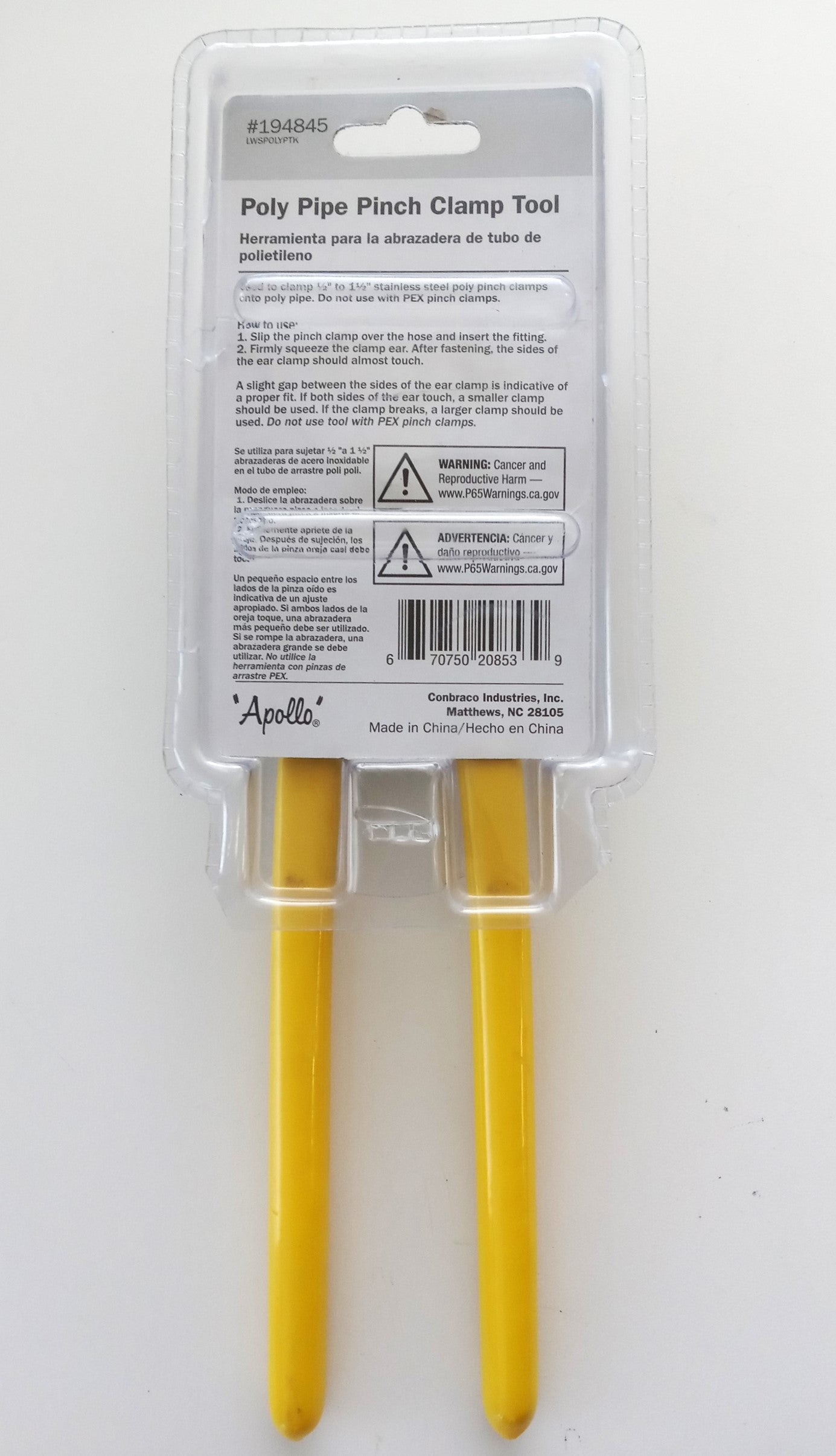 Apollo 194845 Poly Pipe Pinch Clamp Tool
