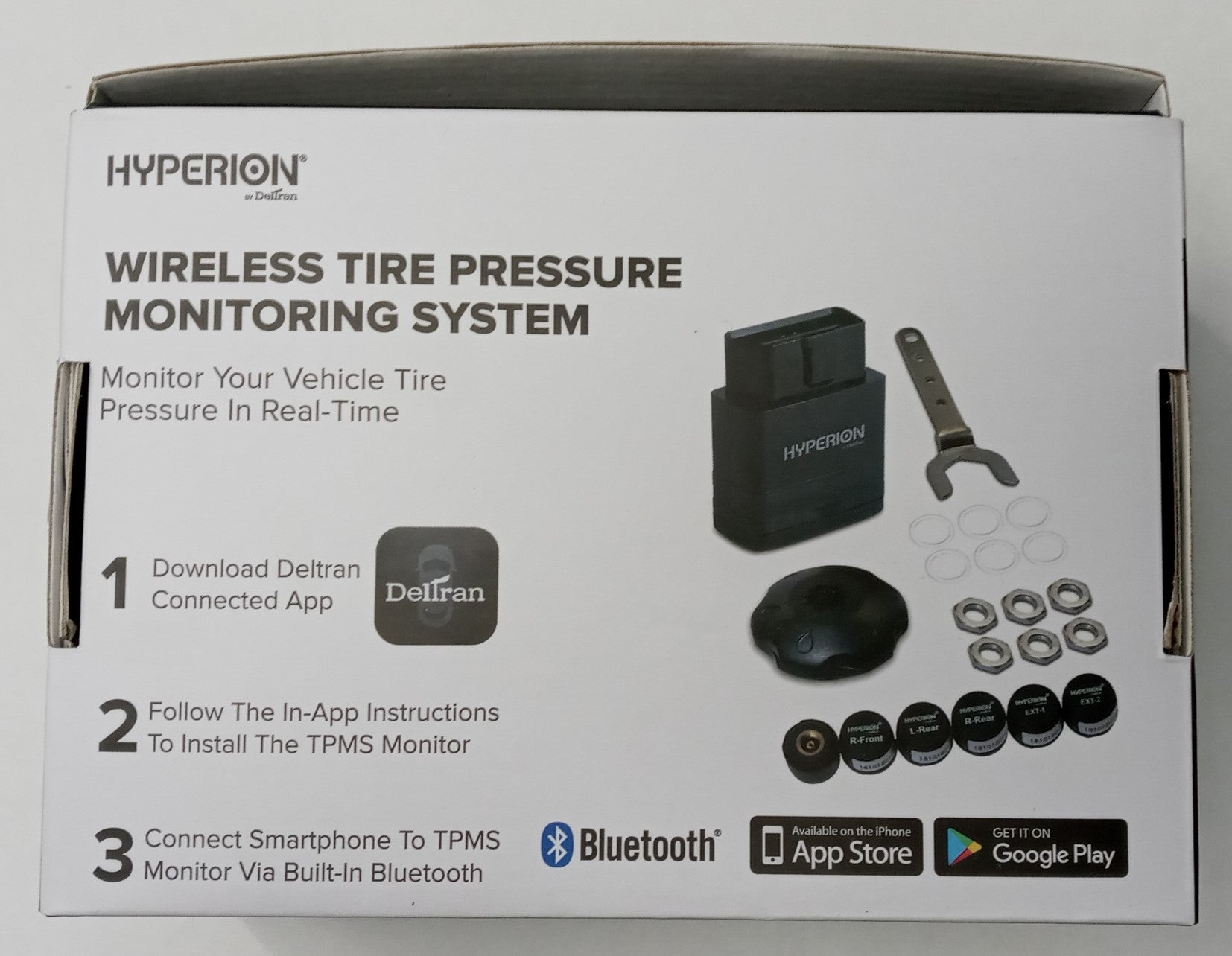Hyperion 041-1003-HY-WH Wireless Tire Pressure Monitoring System, 6 Sensors