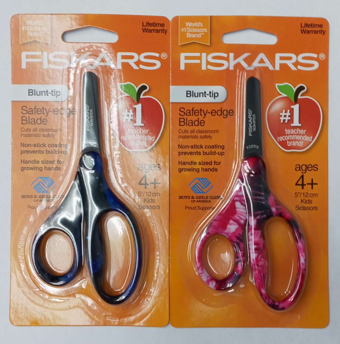 Fiskars 124162 5" Blunt-tip Safety-edge Kid Scissors 2pc (assorted colors)