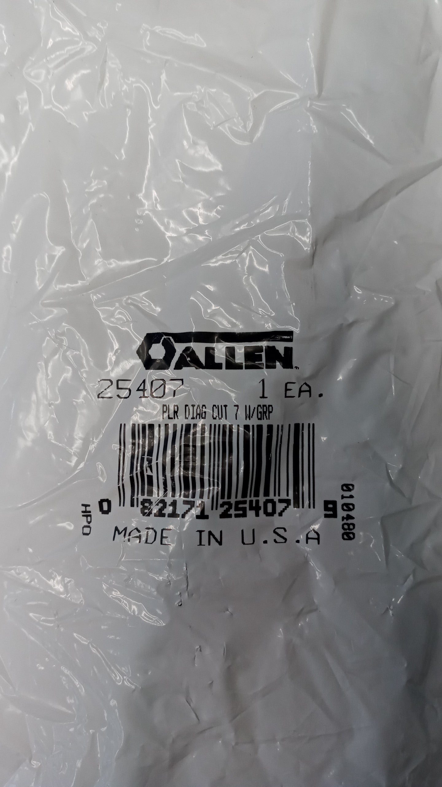 Allen 25407 7" Diagonal Cutting Pliers with Grip USA