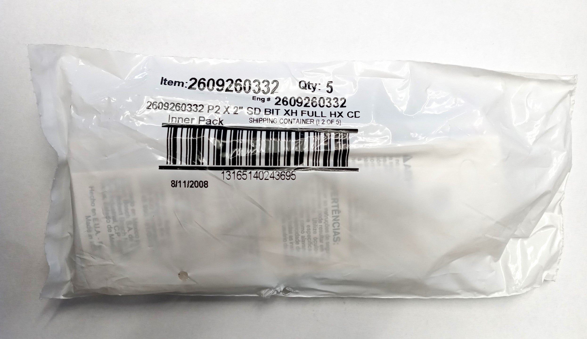 Bosch 2609260332 #2 Phillips Bits (P2 x 2") USA 10 Packs
