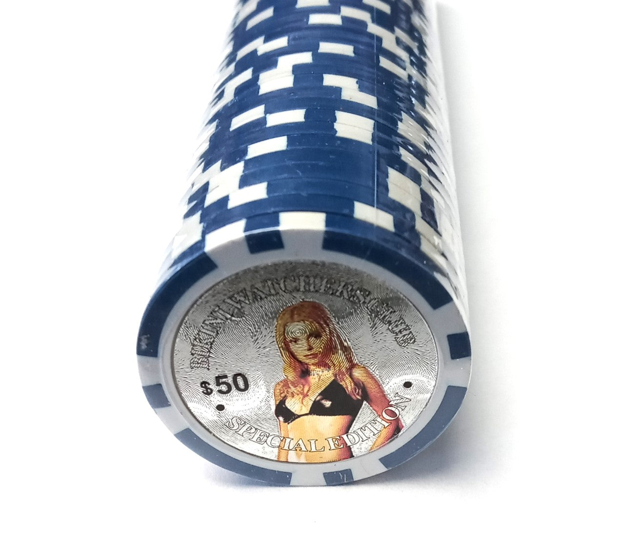 XD-24 Blue $50 Bikini Watchers Club Special Edition Poker Chips 50pcs