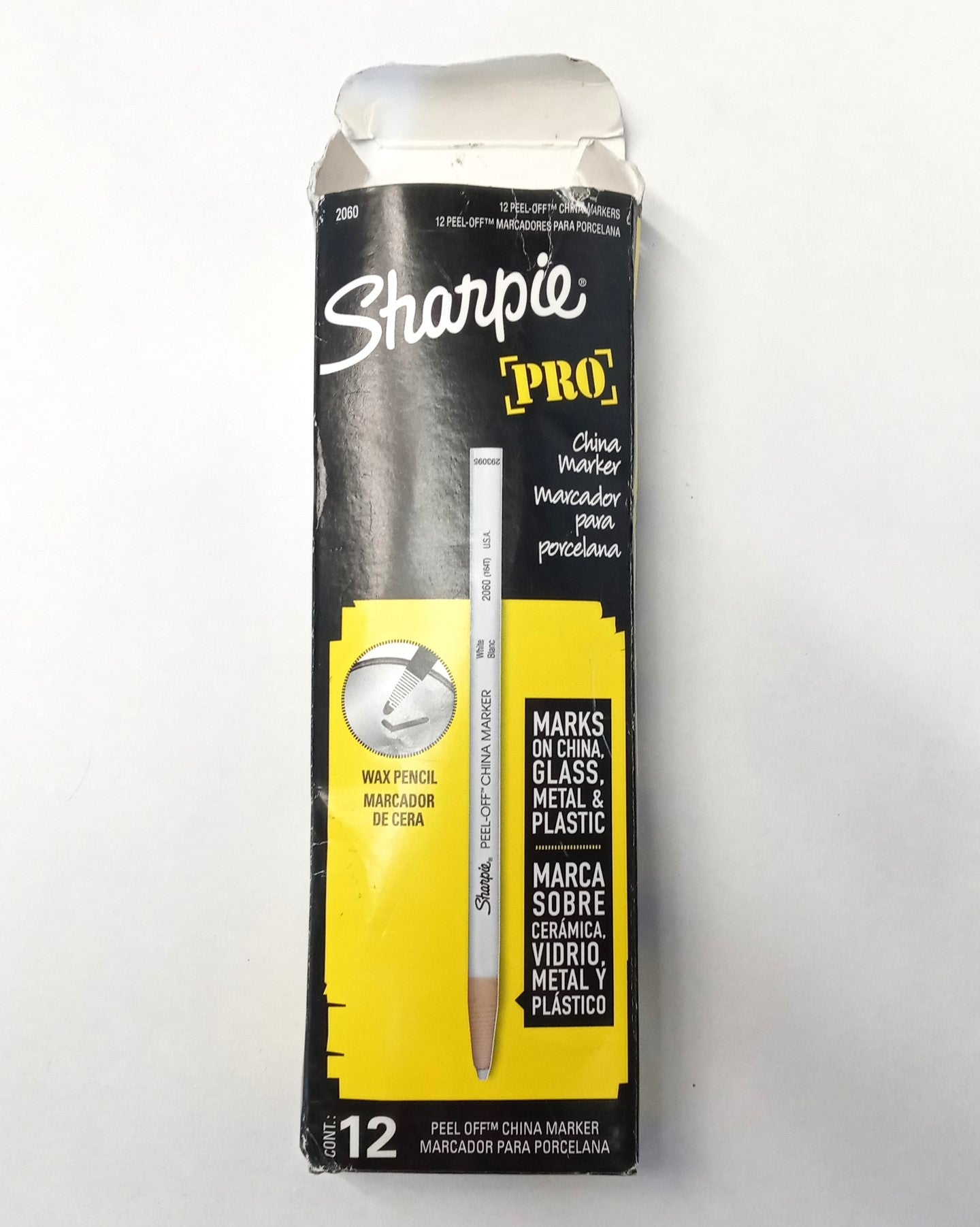 Sharpie 2060 Peel Off China Marker 12 Pack USA